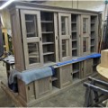 eiken vitrinekast T195