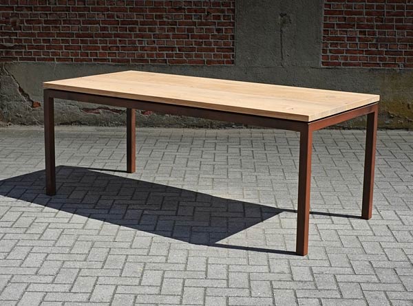 tafel-metaal-eiken-T167
